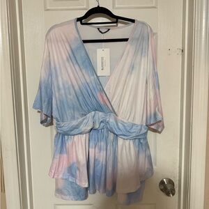 BloomChic Pastel Wrap Top